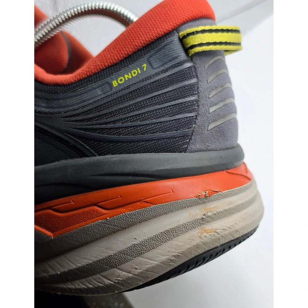 Hoka One One Bondi 7 Mens 11.5 Running Shoes Charcoal Gray